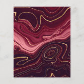 Ruby Garnet en Gold Strata Agate Wedding Flyer (Achterkant)