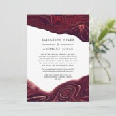 Ruby Garnet en Goud Agate Beperkte Gastenlijst Aankondiging (Staand voorkant)