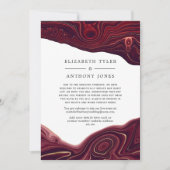 Ruby Garnet en Goud Agate Gereduceerde Uitnodiging (Voorkant)