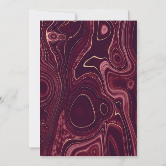 Ruby Garnet en Goud Agate Gereduceerde Uitnodiging (Achterkant)