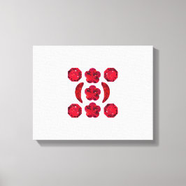 Ruby Gemstone Art, Red Canvas Afdruk