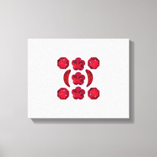 Ruby Gemstone Art, Red Canvas Afdruk (Voorkant)