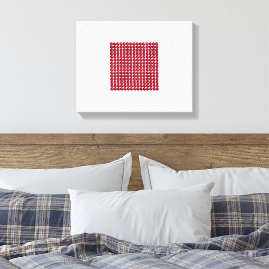 Ruby Gemstone Art, Red Canvas Afdruk (Insitu (Slaapkamer))