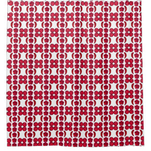 Ruby Gemstone Art, Red Douchegordijn
