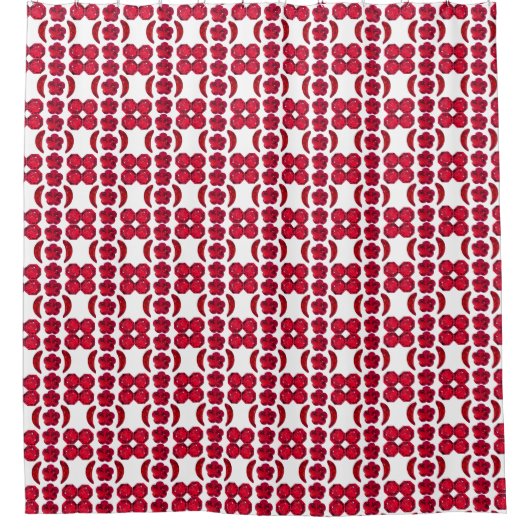 Ruby Gemstone Art, Red Douchegordijn (Voorkant)