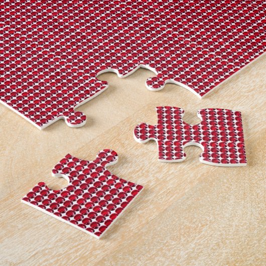 Ruby Gemstone Art, Red Legpuzzel (Zijkant)