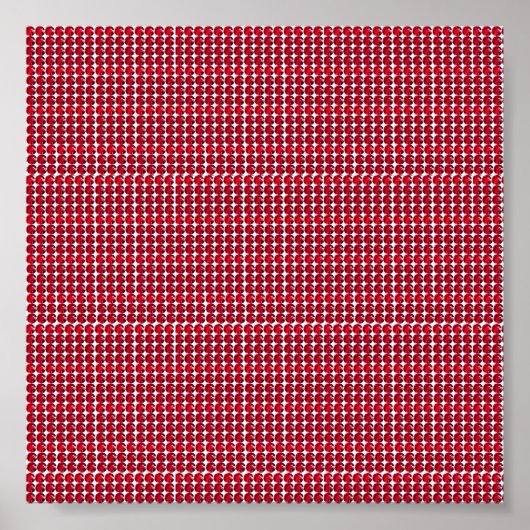 Ruby Gemstone Art, Red Poster (Voorkant)