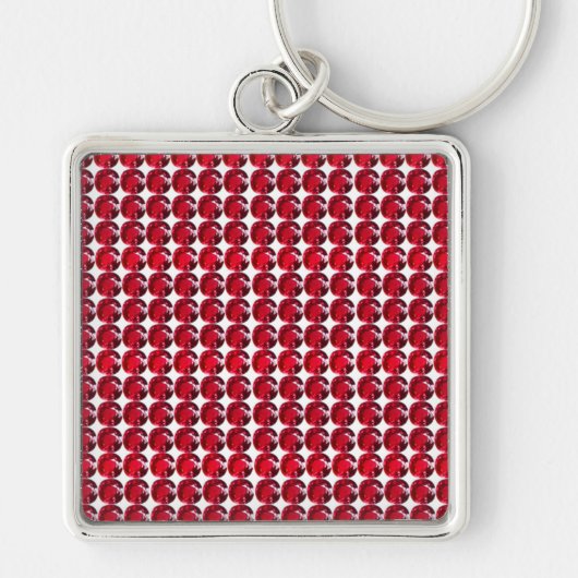 Ruby Gemstone Art, Red Sleutelhanger (Voorkant)