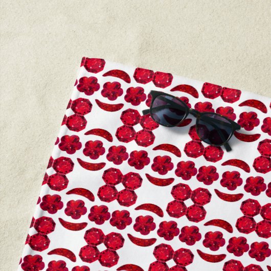 Ruby Gemstone Art, Red Strandlaken (In situ)