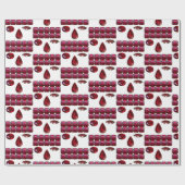 Ruby Gemstone Face Pattern Red Wrapping paper Cadeaupapier (Vlak)