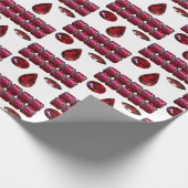 Ruby Gemstone Face Pattern Red Wrapping paper Cadeaupapier (Hoek)