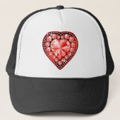 Ruby Gemstone Heart Trucker Pet (Voorkant)