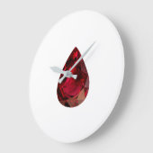 Ruby Gemstone July Birthstone Red Large Clock Grote Klok (Hoek)
