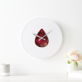 Ruby Gemstone July Birthstone Red Large Clock Grote Klok (Huis)