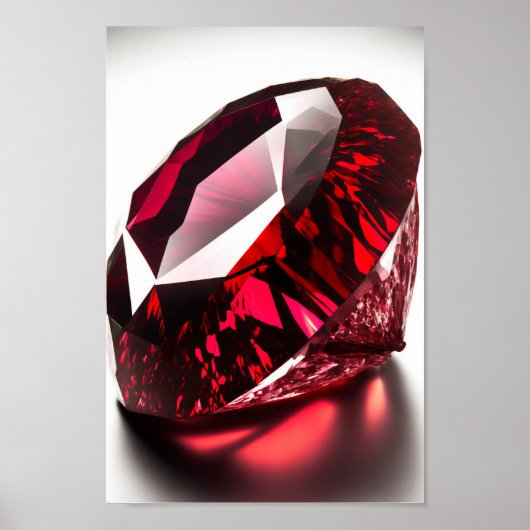 Ruby gemstone macrocloseup foto poster (Voorkant)
