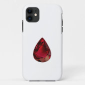 Ruby Gemstone Pear vorm Case-Mate iPhone Case (Achterkant)