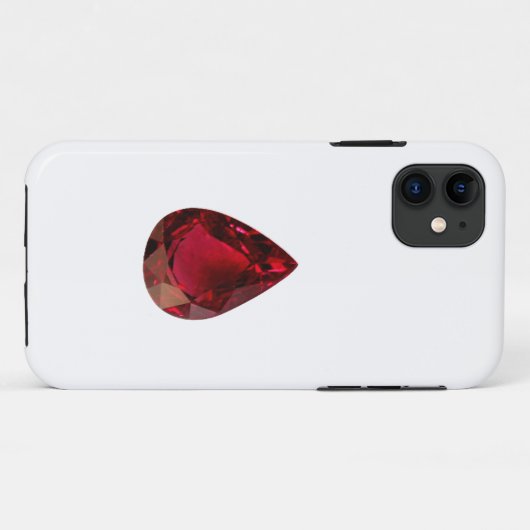 Ruby Gemstone Pear vorm Case-Mate iPhone Case (Achterkant (horizontaal))
