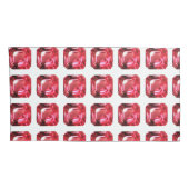 Ruby Gemstone Pink Kussensloop (Achterkant-Rechts)