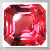 Ruby Gemstone Pink Poster (Voorkant)