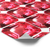 Ruby Gemstone Pink Poster (Hoek)