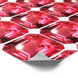 Ruby Gemstone Pink Poster