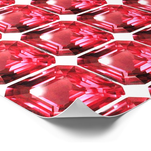 Ruby Gemstone Pink Poster (Hoek)
