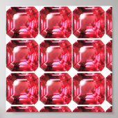 Ruby Gemstone Pink Poster (Voorkant)