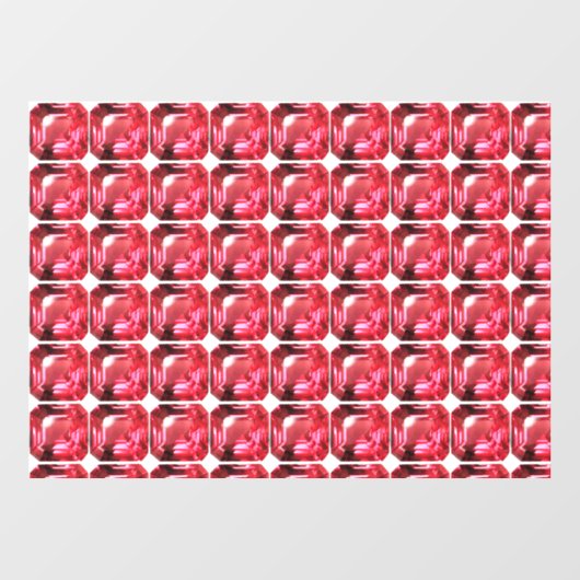 Ruby Gemstone Pink Raamsticker (Vel)