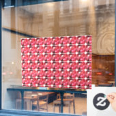 Ruby Gemstone Pink Raamsticker (Cafe Raam)