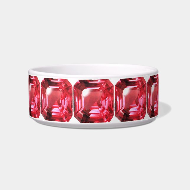 Ruby Gemstone Pink Voerbakje (Voorkant)