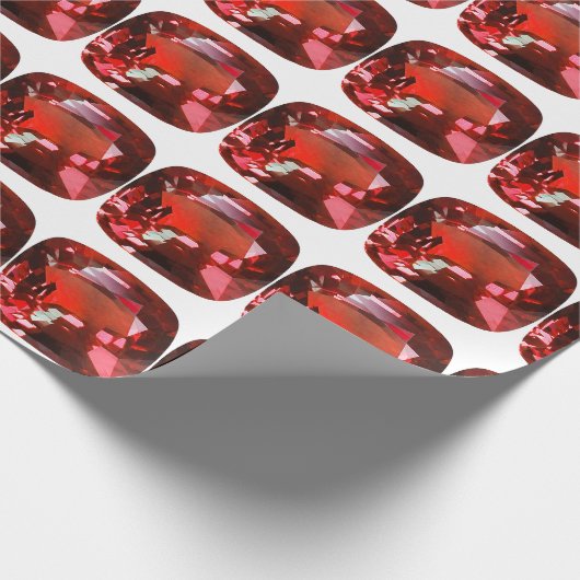 Ruby Gemstone Red Cadeaupapier (Hoek)