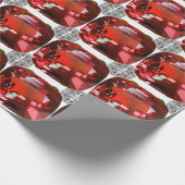 Ruby Gemstone Red Cadeaupapier (Hoek)