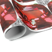 Ruby Gemstone Red Cadeaupapier (Rol Hoek)