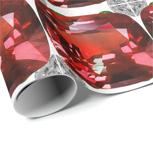 Ruby Gemstone Red Cadeaupapier (Rol Hoek)