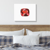 Ruby Gemstone Red Canvas Afdruk (Insitu (Slaapkamer))