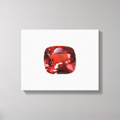 Ruby Gemstone Red Canvas Afdruk (Voorkant)