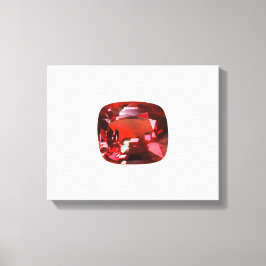 Ruby Gemstone Red Canvas Afdruk