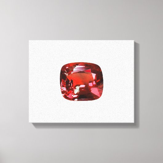 Ruby Gemstone Red Canvas Afdruk (Voorkant)