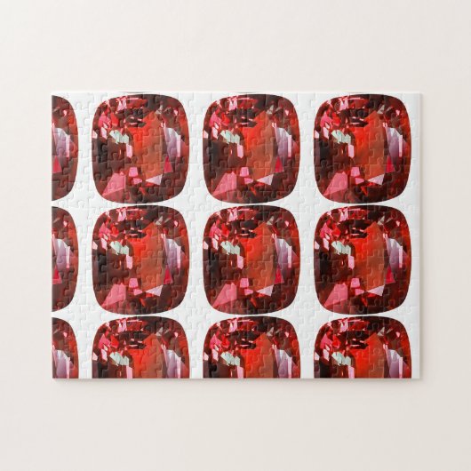 Ruby Gemstone Red Legpuzzel (Horizontaal)