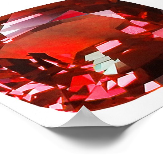 Ruby Gemstone Red Poster (Hoek)
