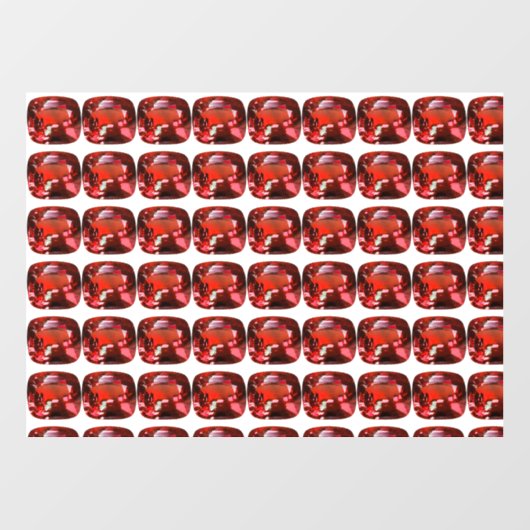 Ruby Gemstone Red Raamsticker (Vel)