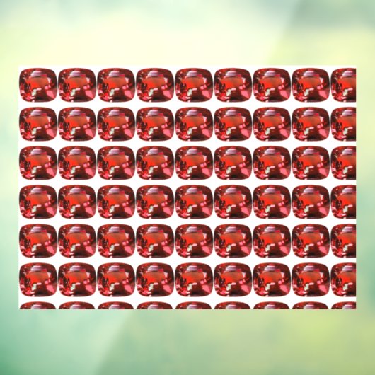 Ruby Gemstone Red Raamsticker (Vel 3)