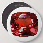 Ruby Gemstone Red Ronde Button 6,0 Cm (Voorkant /achterkant)