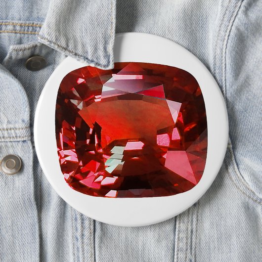Ruby Gemstone Red Ronde Button 6,0 Cm (In situ)