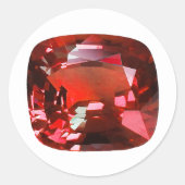 Ruby Gemstone Red Ronde Sticker (Voorkant)