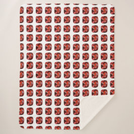 Ruby Gemstone Red Sherpa Deken