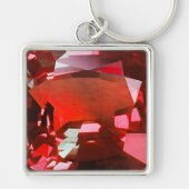 Ruby Gemstone Red Sleutelhanger (Voorkant)