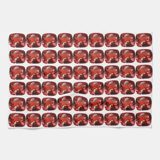 Ruby Gemstone Red Theedoek (Horizontaal)