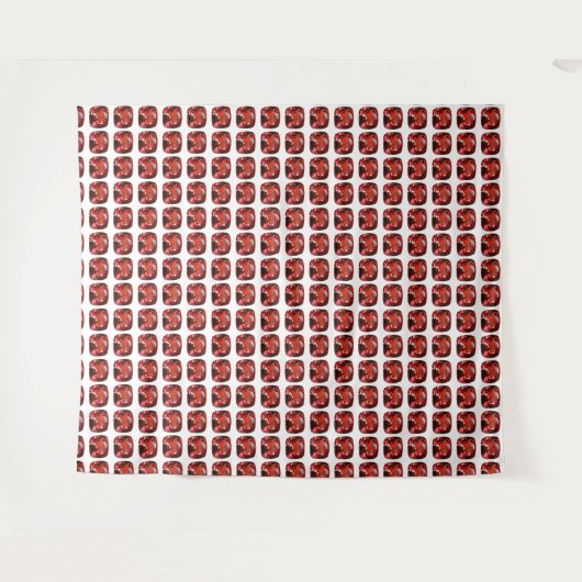 Ruby Gemstone Red Wandkleed (Voorkant (horizontaal))