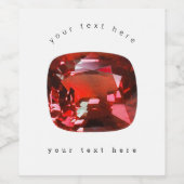 Ruby Gemstone Red Wijn Etiket (Enkel label)